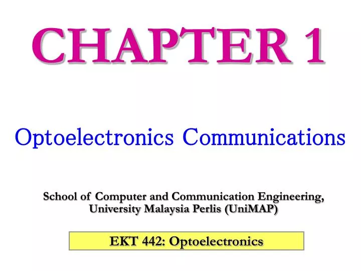 optoelectronics communications