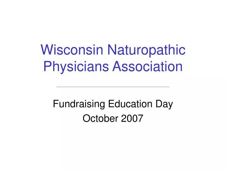 wisconsin naturopathic physicians association