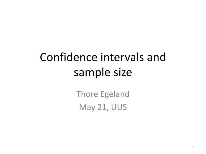 confidence intervals and sample size