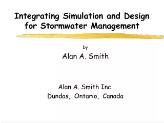 Integrating Simulation and Design for Stormwater Management