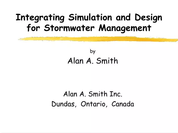 integrating simulation and design for stormwater management