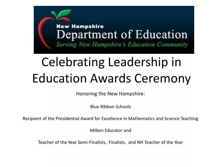 celebrating leadership in education awards ceremony