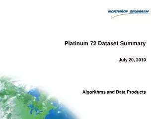 Platinum 72 Dataset Summary