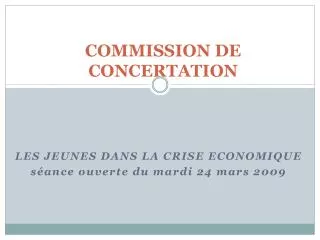 commission de concertation