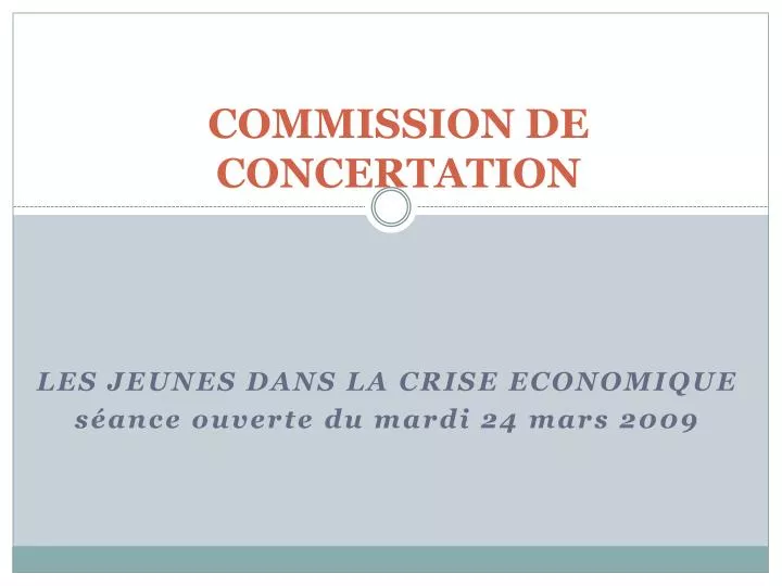 commission de concertation