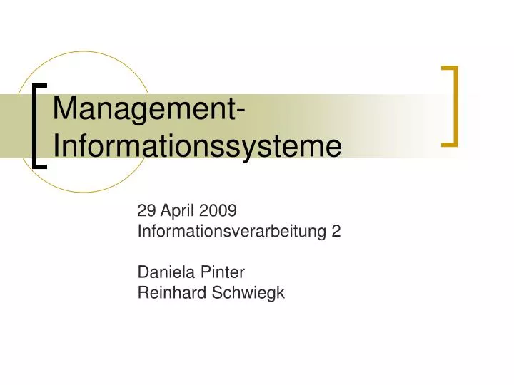 management informationssysteme