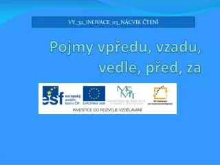 pojmy vp edu vzadu vedle p ed za