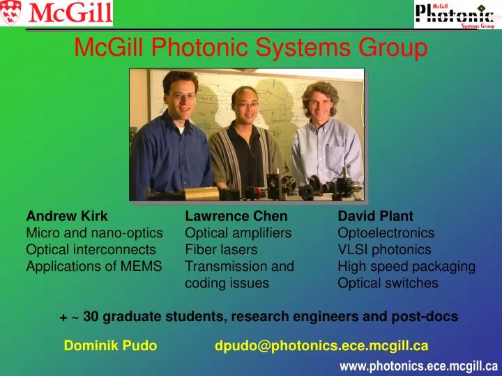 mcgill photonic systems group