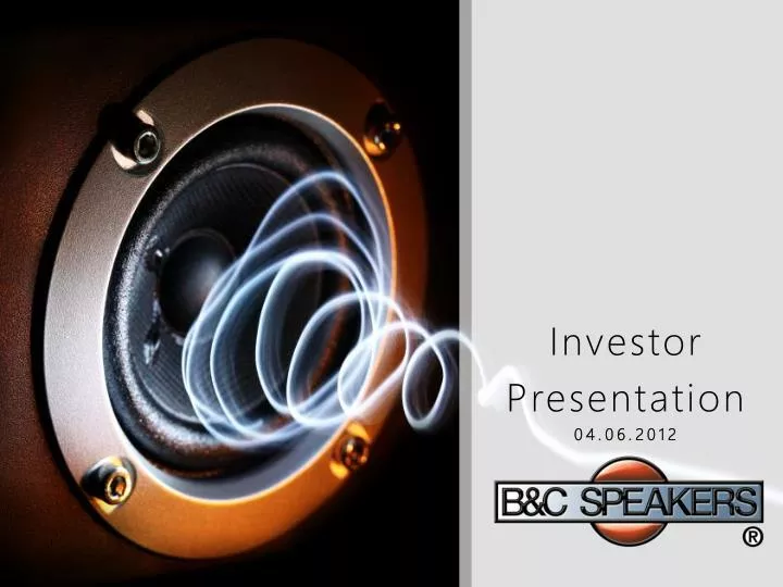 investor presentation 04 06 2012