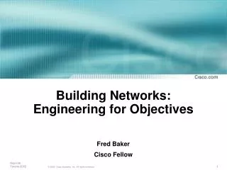 Building Networks: Engineering for Objectives