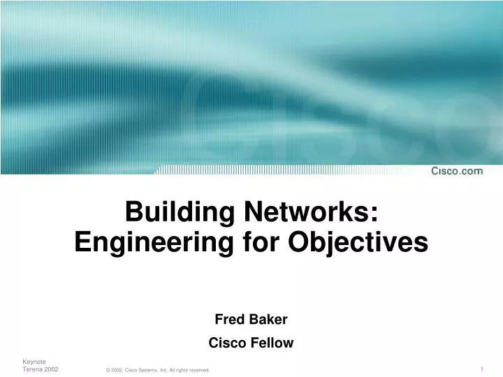 building networks engineering for objectives