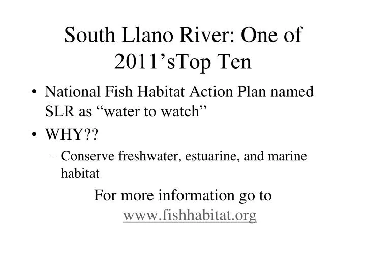 south llano river one of 2011 stop ten