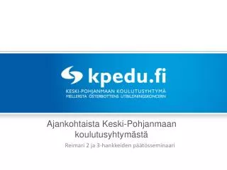 ajankohtaista keski pohjanmaan koulutusyhtym st