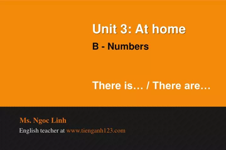 unit 3 at home