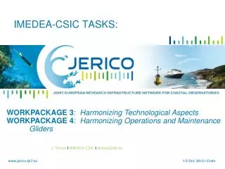 IMEDEA-CSIC TASKS: