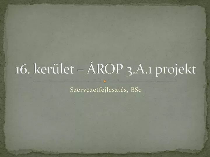 16 ker let rop 3 a 1 projekt