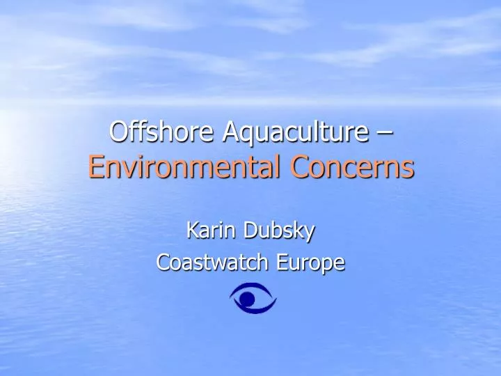 offshore aquaculture environmental concerns