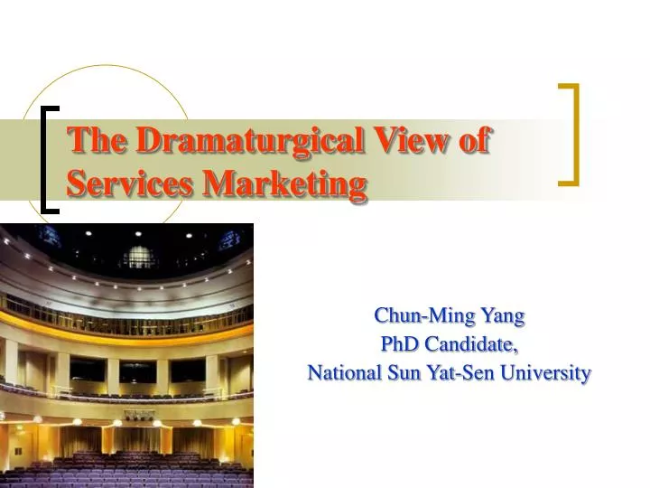 the dramaturgical view of services marketing