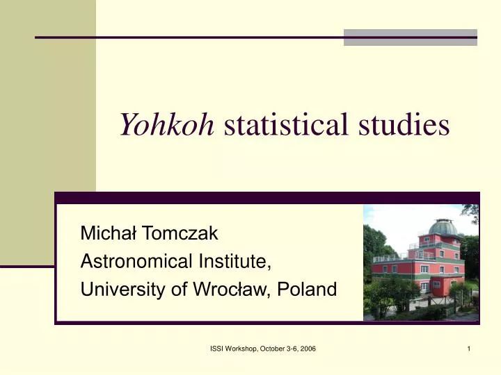 yohkoh statistical studies