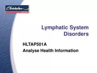 Lymphatic System Disorders