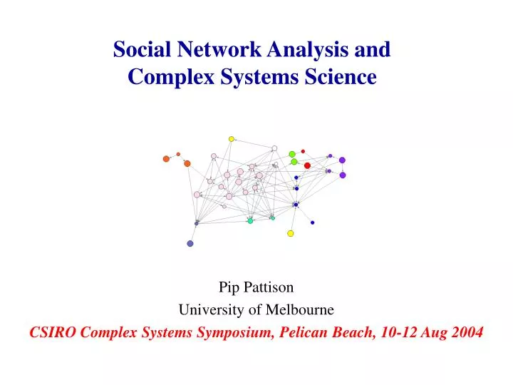 social network analysis and complex systems science
