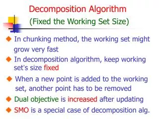 Decomposition Algorithm