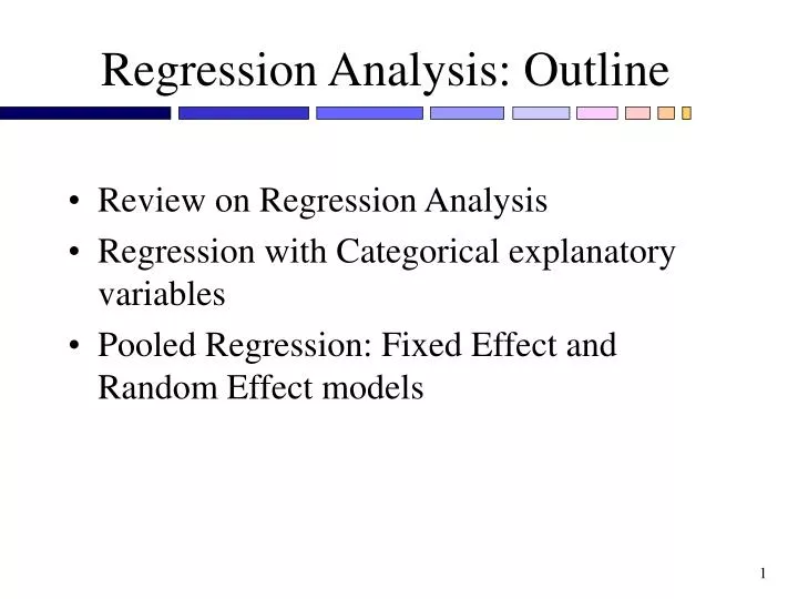 regression analysis outline