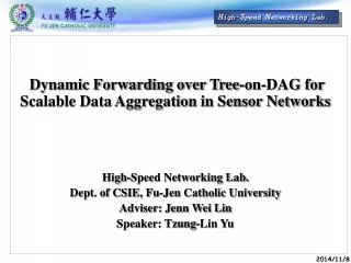 Dynamic Forwarding over Tree-on-DAG for Scalable Data Aggregation in Sensor Networks