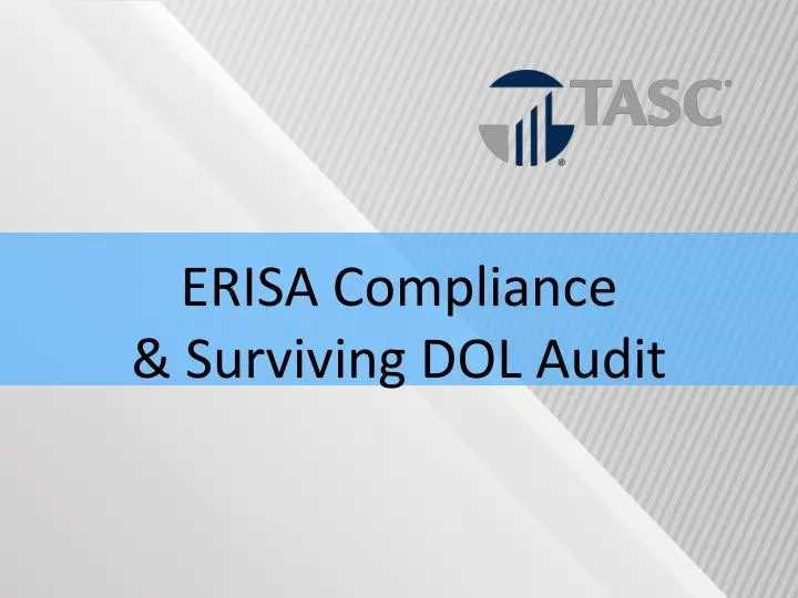 erisa compliance surviving dol audit