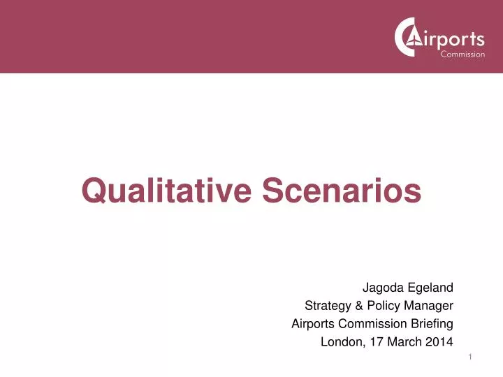 qualitative scenarios