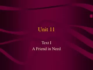 Unit 11
