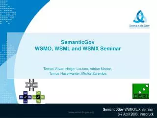 SemanticGov WSMO, WSML and WSMX Seminar