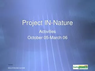Project IN-Nature