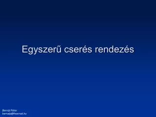 egyszer cser s rendez s