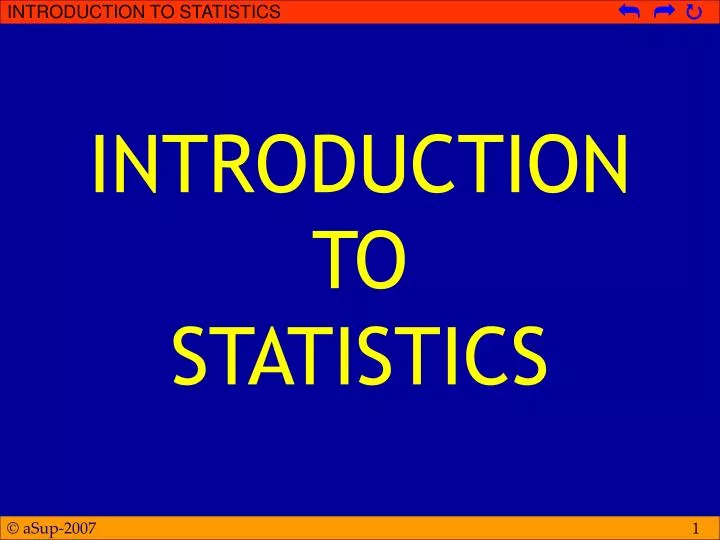 introduction to statistics