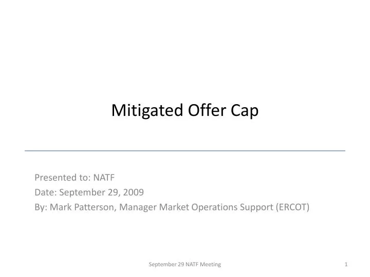 mitigated offer cap