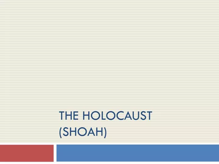 the holocaust shoah