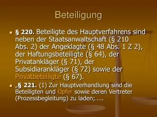 beteiligung