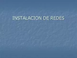 instalacion de redes