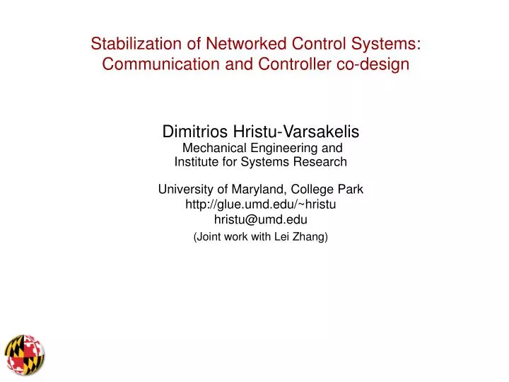 stabilization of networked control systems communication and controller co design