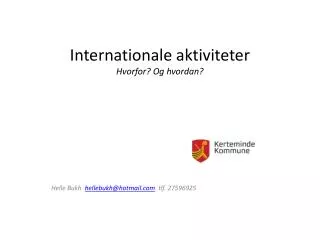 internationale aktiviteter hvorfor og hvordan