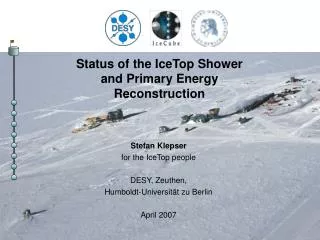 Status of the IceTop Shower and Primary Energy Reconstruction