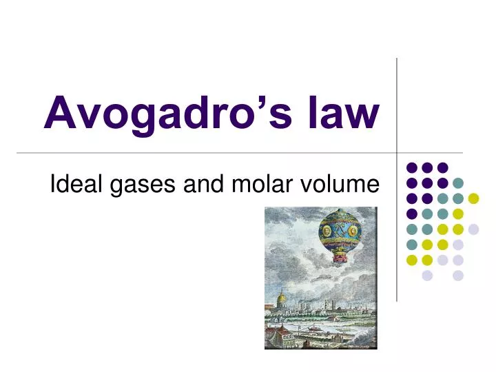 avogadro s law