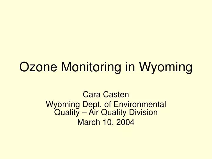 ozone monitoring in wyoming
