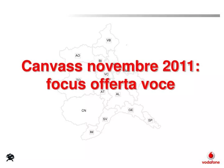 canvass novembre 2011 focus offerta voce