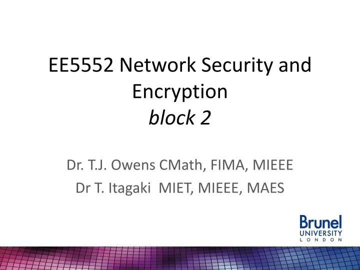 ee5552 network security and encryption block 2