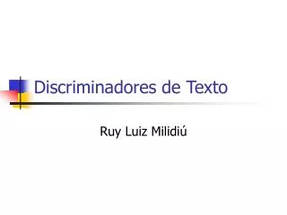 discriminadores de texto