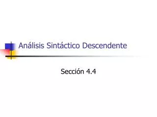 an lisis sint ctico descendente