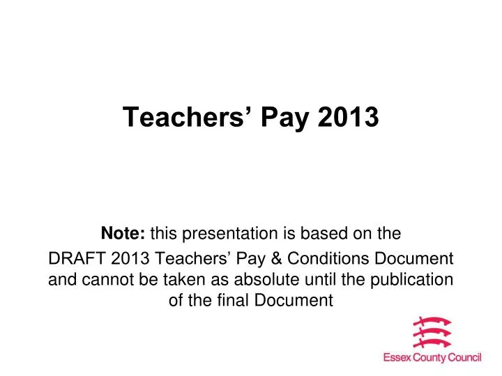 teachers pay 2013