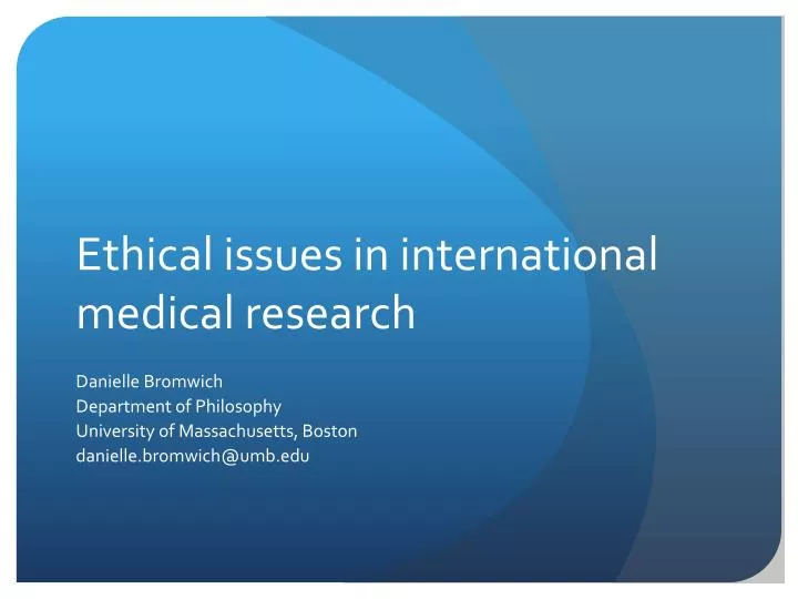 ethical issues in international medical research